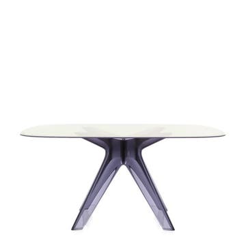 Table SIR GIO Carrée de Kartell, Pieds fumé, Vert