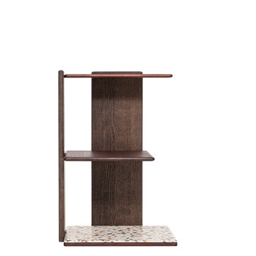 Étagère d'angle GALEB de Woak, H.93 cm, Chêne foncé