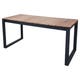 Table MARCO de Cèdre Rouge Collection, 220x100, Pieds alu noir, Plateau teck 