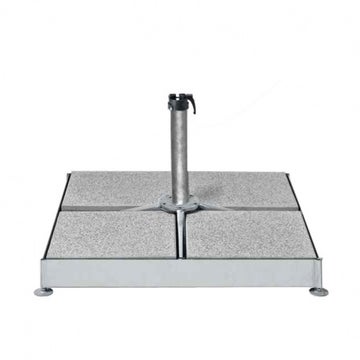 Socle M4 en acier zingué + kit de dalles béton + tube Ø.48/55 mm de Glatz, 120 kg