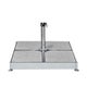 Socle M4 en acier zingué + kit de dalles béton + tube Ø.48/55 mm de Glatz, 120 kg