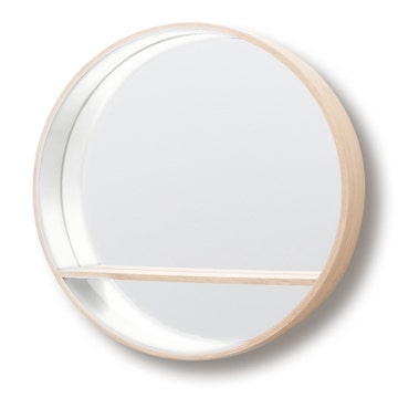 Miroir CONSOLE de Drugeot Manufacture, Ø125, Blanc