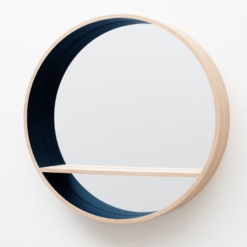 Miroir CONSOLE de Drugeot Manufacture, Ø125, Bleu nuit