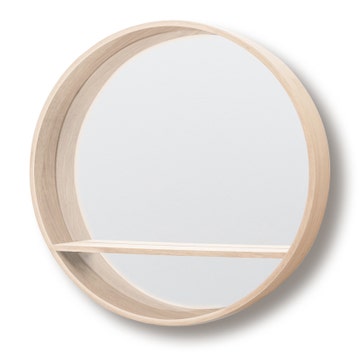 Miroir Console de Drugeot, diametre 125, interieur chêne