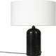 Lampe de table GRAVITY de Gubi, Noir marbré, Abat-jour blanc