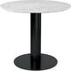 Table 2.0, Base noire, Ø110, White Carrara Marble