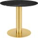 Table 2.0, Base laiton, Ø110, Black Marquina Marble