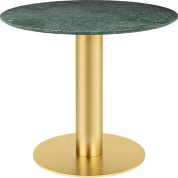 Table 2.0 de Gubi, Base laiton, Ø110 , Marbre vert