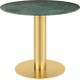 Table 2.0 de Gubi, Base laiton, Ø110 , Marbre vert