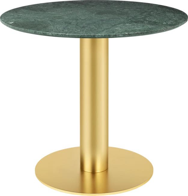 Table 2.0 de Gubi, Base laiton, Ø110 , Marbre vert
