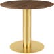 Table 2.0, Base laiton, Ø110, American Walnut Semi Matt Lacquered