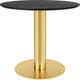 Table 2.0, Base laiton, Ø110, Black Stained Ash Semi Matt Lacquered
