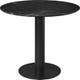 Table à manger 2.0, Ø 130 cm, Structure noire, Black Marquina Marble