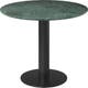 Table à manger 2.0, Ø 130 cm, Structure noire, Marbre vert