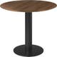 Table à manger 2.0, Ø 130 cm, Structure noire, American Walnut Semi Matt Lacquered