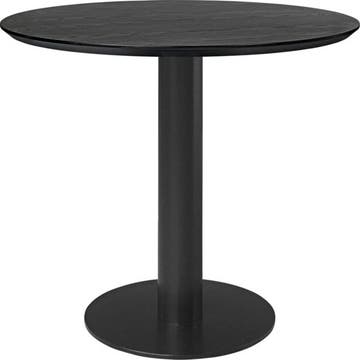 Table à manger 2.0 de Gubi, Ø 130 cm, Structure noire, Black Stained Ash Semi Matt Lacquered