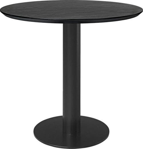 Table à manger 2.0 de Gubi, Ø 130 cm, Structure noire, Black Stained Ash Semi Matt Lacquered