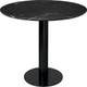 Table à manger 2.0 de Gubi, Ø 150 cm, Structure noire, Black Marquina Marble