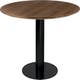Table à manger 2.0, Ø 150 cm, Structure noire, American Walnut Semi Matt Lacquered