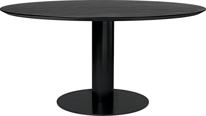 Table 2.0 de Gubi, Base noire, Ø110, Black Stained Ash Semi Matt Lacquered Table 2.0 de Gubi, Base noire, Ø110, Black Stained Ash Semi Matt Lacquered