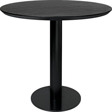 Table à manger 2.0 de Gubi, Ø 150 cm, Structure noire, Black Stained Ash Semi Matt Lacquered