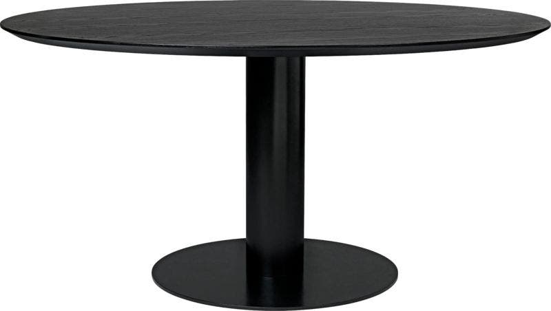 Table à manger 2.0 de Gubi, Ø 150 cm, Structure noire, Black Stained Ash Semi Matt Lacquered Table à manger 2.0 de Gubi, Ø 150 cm, Structure noire, Black Stained Ash Semi Matt Lacquered