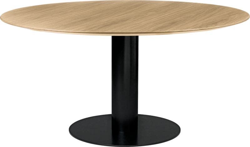 Table à manger 2.0 de Gubi, Ø 150 cm, Structure noire, Chêne Table à manger 2.0 de Gubi, Ø 150 cm, Structure noire, Chêne