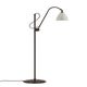 Lampadaire BESTLITE BL4, Structure en laiton noir, Blanc mat
