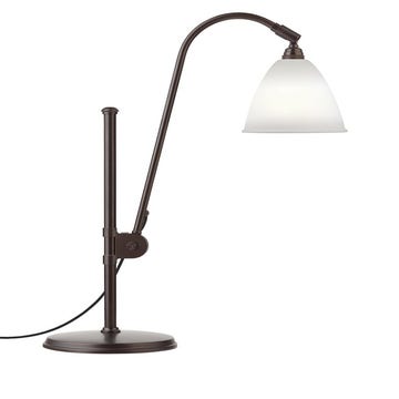 Lampe à poser BESTLITE BL1 de Gubi, Structure noire en laiton, Bone china