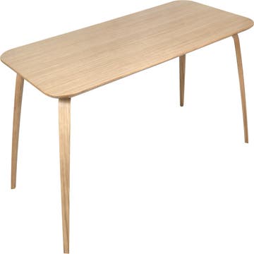 Table rectangulaire de Gubi, 100 x 200 cm, Chêne