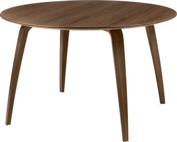 Table ronde de GUBI, Ø120, Noyer Table ronde de GUBI, Ø120, Noyer