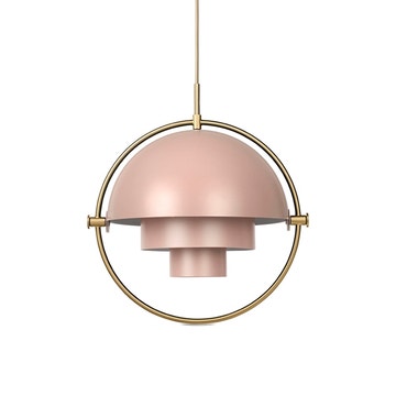 Suspension MULTI-LITE de Gubi, Rose et laiton