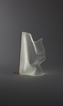 Lampadaire GWEILO QIN PE ARGENT ANODISÉE de Parachilna Lampadaire GWEILO QIN PE ARGENT ANODISÉE de Parachilna