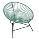 Fauteuil HUATULCO avec structure noire, Vert sauge