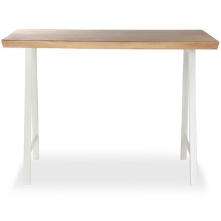 Table ALBERT A de Vincent Sheppard, 200 x 100 cm, Piétement blanc, Finition chêne naturel