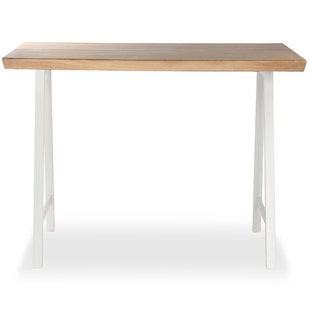Table ALBERT A de Vincent Sheppard, 200 x 100 cm, Piétement blanc, Finition chêne naturel