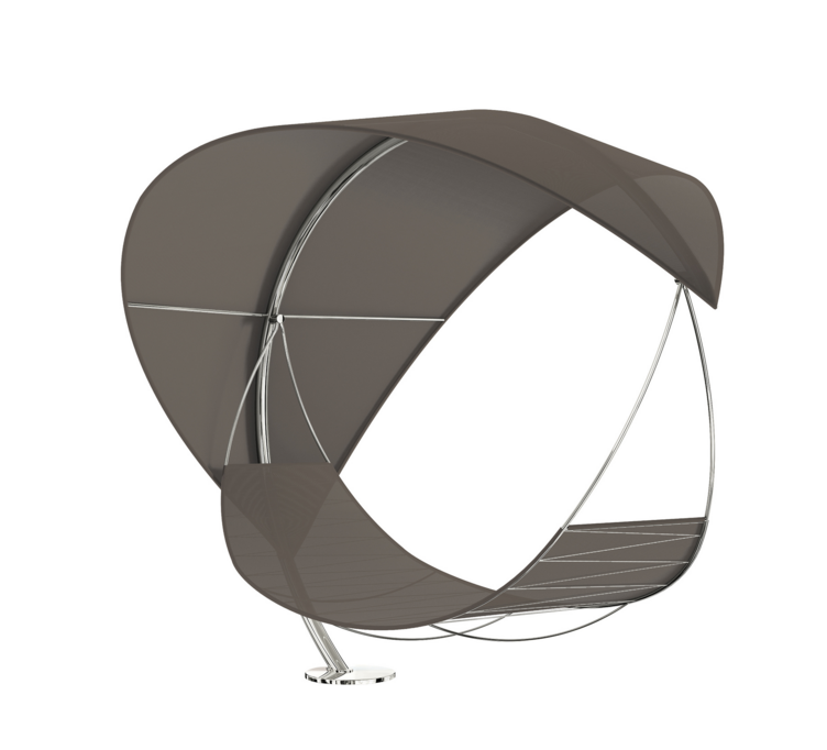 Hamac WAVE et sa base de Royal Botania, Base béton, Cappuccino
