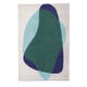 Tapis SERGE, 220 x 180 cm, Vert et bleu