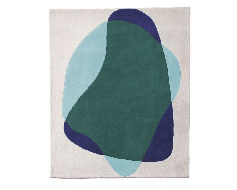 Tapis SERGE de Hartô, 220 x 180 cm, Vert et bleu Tapis SERGE de Hartô, 220 x 180 cm, Vert et bleu