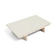 Extension pour table à rallonge CPH30, 50 x 80 cm, Structure chêne vernis naturel, Plateau lino blanc cassé