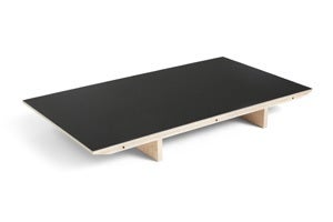 Extension pour table à rallonge CPH30 de Hay, 50 x 80 cm, Structure chêne vernis naturel, Plateau lino noir Extension pour table à rallonge CPH30 de Hay, 50 x 80 cm, Structure chêne vernis naturel, Plateau lino noir