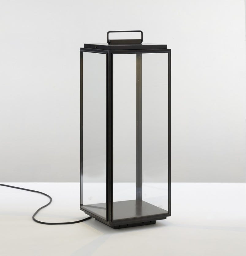 Lumignon ILFORD XL FLOOR - LED de Nautic, Bronze patine foncé, Verre clair