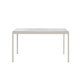 Table rectangulaire ILLUM 212 x 100 de Tribù, Pieds lin, Plateau céramique finition marbre blanc de carrare