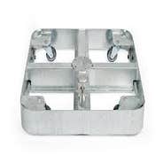 Cadre pour socle à roulettes M4, 150 kg, 80 × 80 × 14, acier zingué