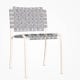 Chaise INOUT 823 de Gervasoni, Strucure blanche, Tressage gris