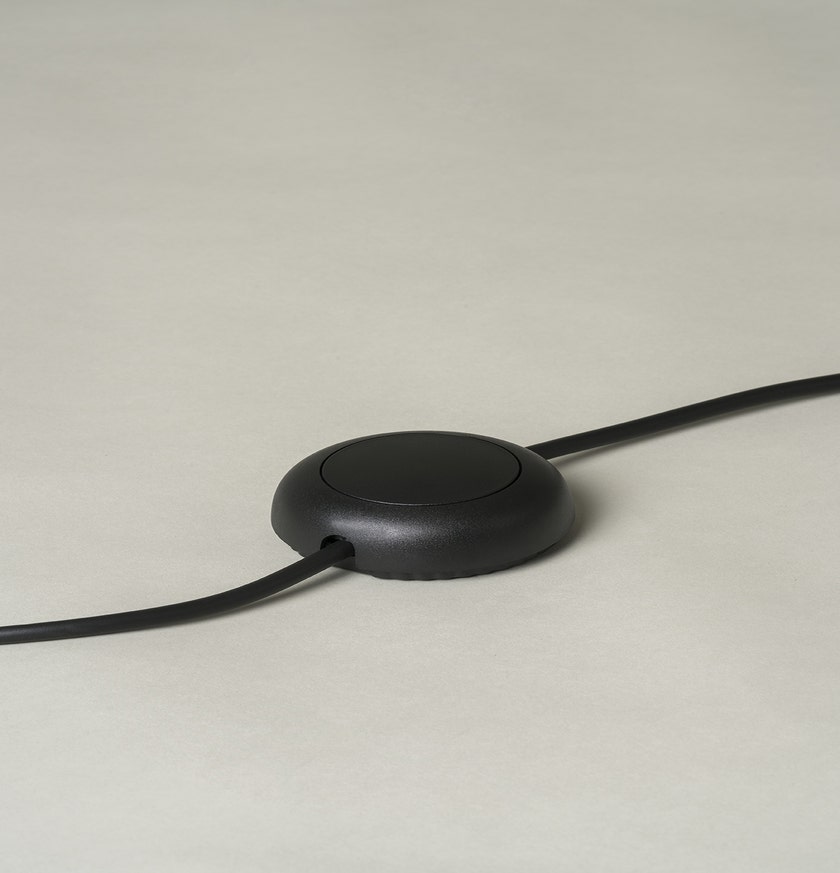 Lampadaire DIANA Métal Nickel /Ruban Naturel/Lin Blanc