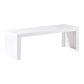 Table basse INVISIBLE SIDE de Kartell, Blanc brillant, L.120 x H.40 x P.40 