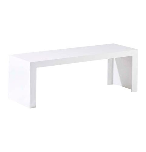 Table basse INVISIBLE SIDE de Kartell, Blanc brillant, L.120 x H.40 x P.40 
