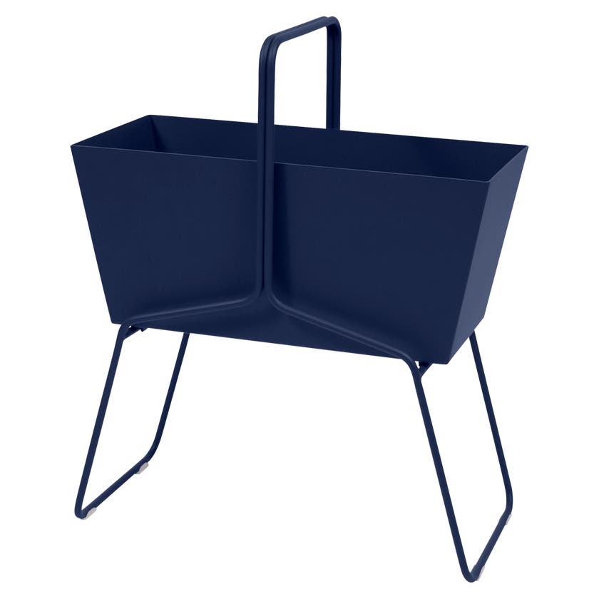 Jardinière haute BASKET de Fermob, Bleu abysse Jardinière haute BASKET de Fermob, Bleu abysse