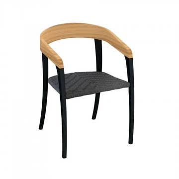 Fauteuil JIVE de Royal Botania, structure aluminium Anthracite, assise en fibre d'Olefin